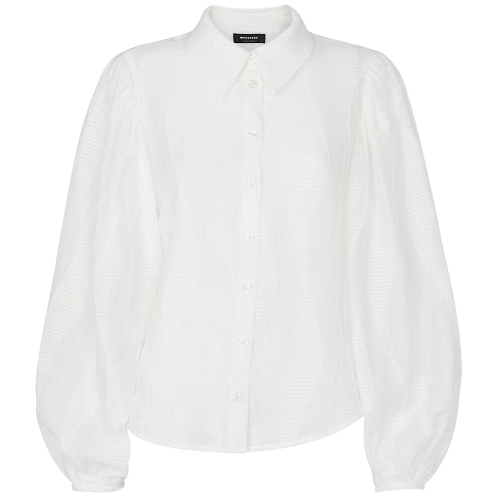 Whistles White Hannah Textured Shirt